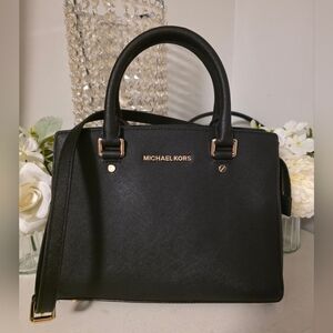 Michael Kors Black Leather Handbag